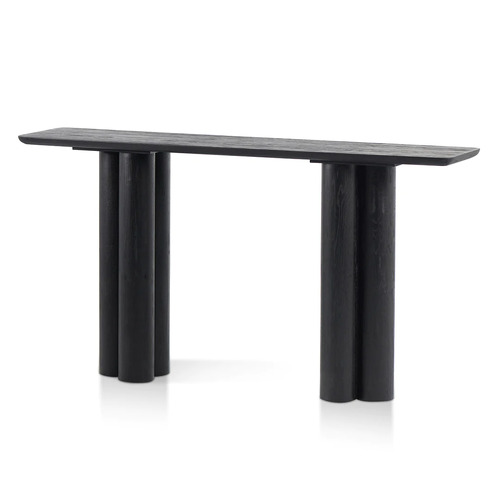 Oslo Wooden 1.6m Console Table, Full Black