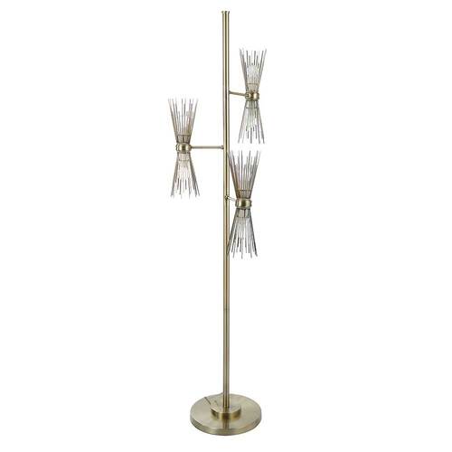 Pristine Deco Spike Floor Lamp, Brass