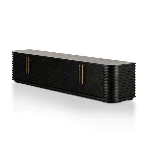 Nicole TV Entertainment Unit - Textured Espresso Black