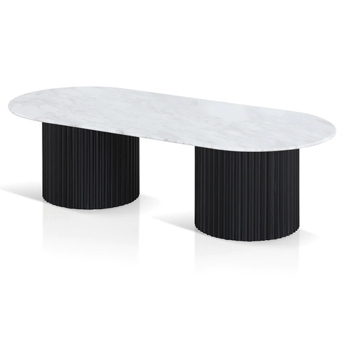 Cosmos 1.3m Marble Coffee Table - Black