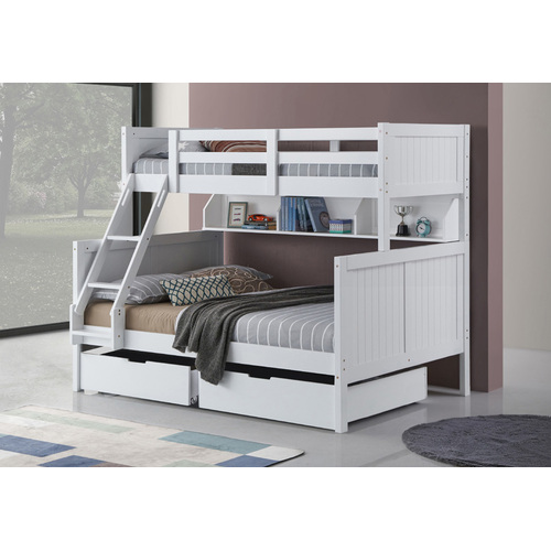 Springfield Single Over Double Bunk Bed with Drawer