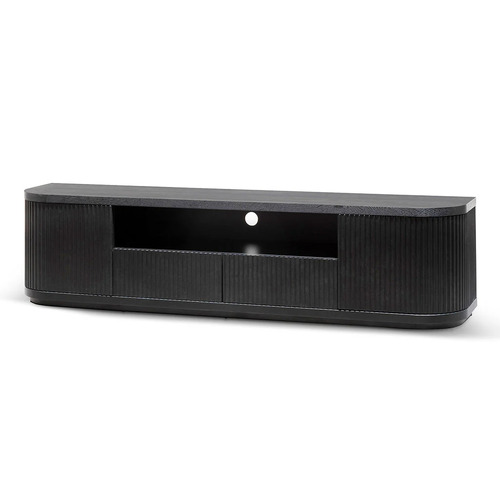 Cosmos 2m Veneer Top Entertainment TV Unit - Full Black