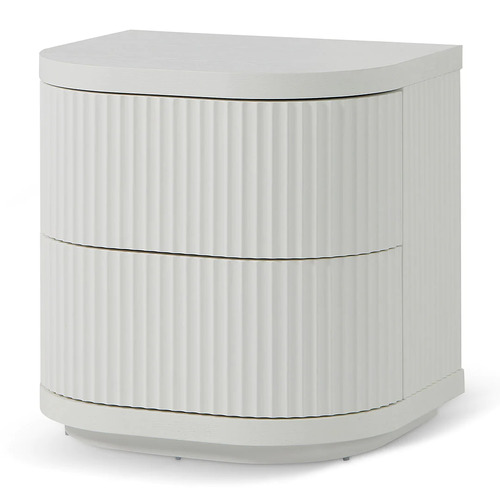 Cosmos Bedside Table - Full White