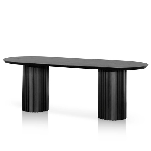 Samuel 2.2m Dining Table - Black Oak