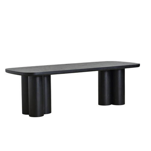 Colonna 2.4m Elm Dining Table - Full Black