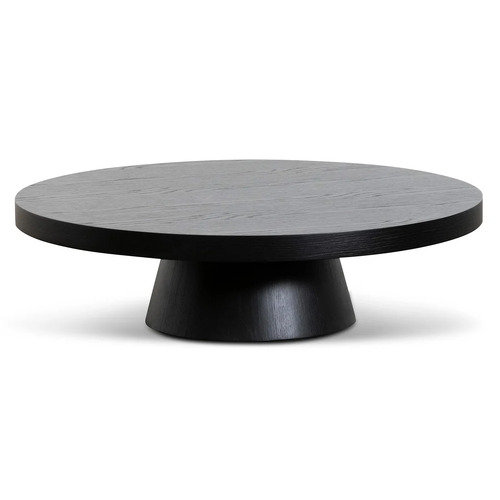 Jordana 1.1m Round Coffee Table - Black Oak