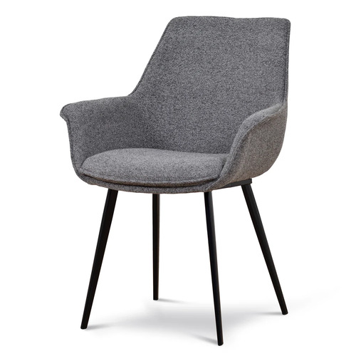 Set of 2 - Ariana Fabric Dining Chair - Spec Charcoal