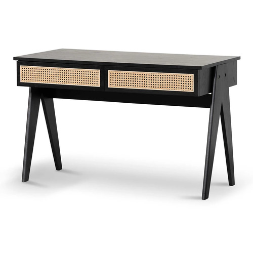 Lance 1.2m Home Office Desk - Full Black