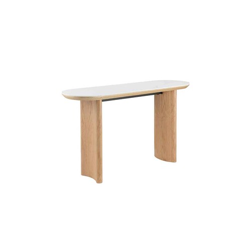 Lawrence Console Table, Natural with Ceramic
