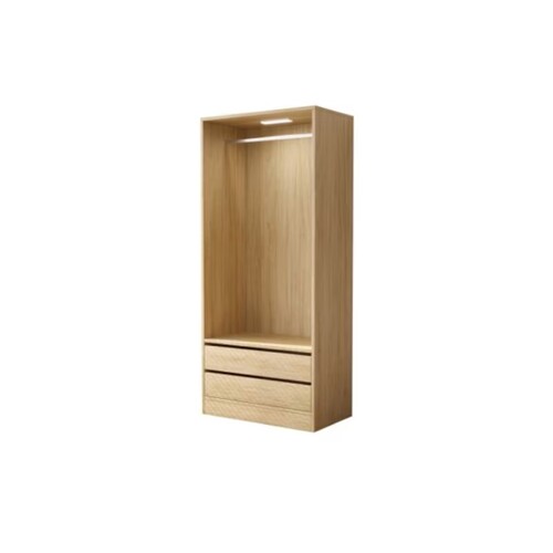 Botany Hanging Wardrobe With Drawers 800 - Oak