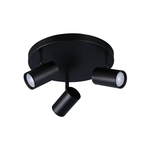 Brianna 3 Light Round Spot Light - Black