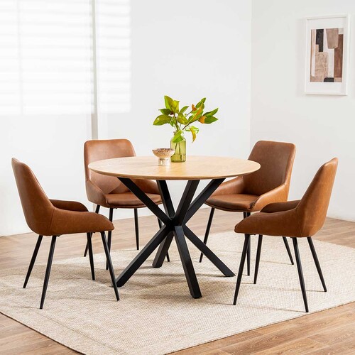 Vera Round Dining Table, Natural Ash