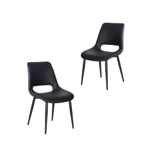 Vena Set of 2 Dining Chair, Black
