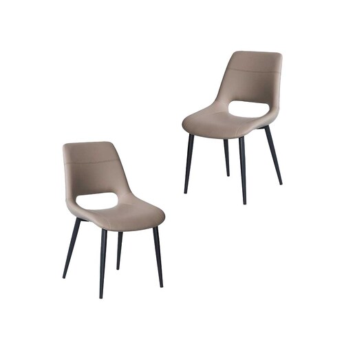 Vena Set of 2 Dining Chair, Taupe