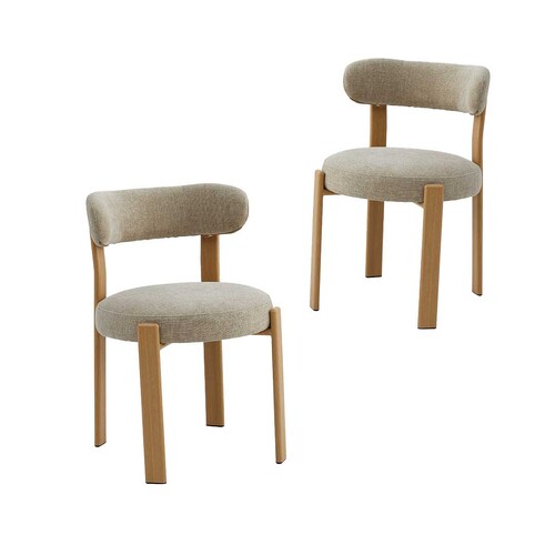 Carmen Set of 2 Dining Chair, Beige