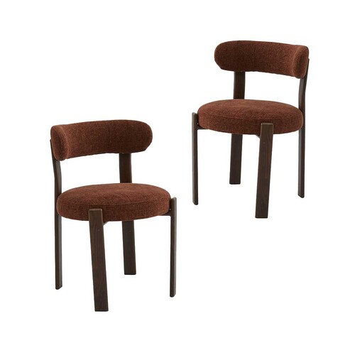 Carmen Set of 2 Dining Chair, Rust