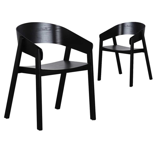 Henley Set of 2 Dining Chair, Black