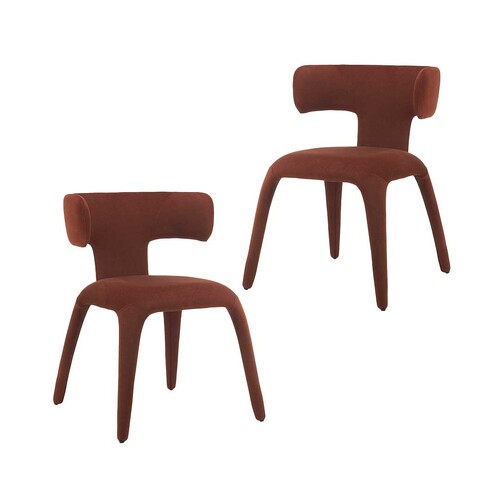 Tate Set of 2 Dining Chair, Rust