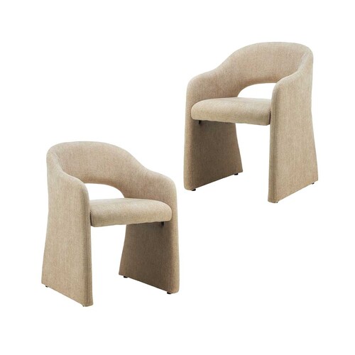 Carina Set of 2 Dining Chair, Sand