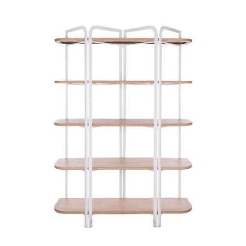 Owen Shelving Unit, Natural Wash & White