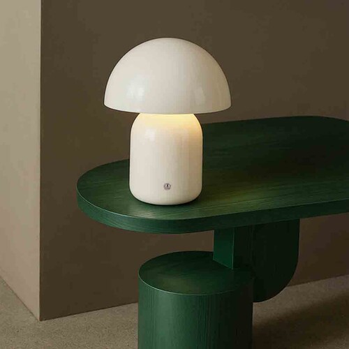 Mushroom LED CCT Dimmable Touch Table Lamp - White
