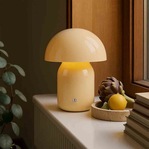 Mushroom LED CCT Dimmable Touch Table Lamp - Taupe