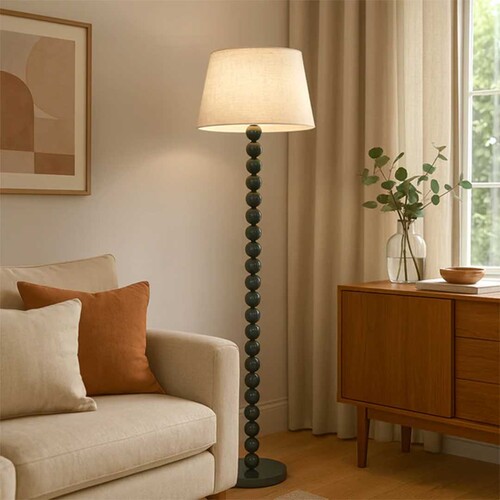 Pearl Orb Floor Lamp - Cyan