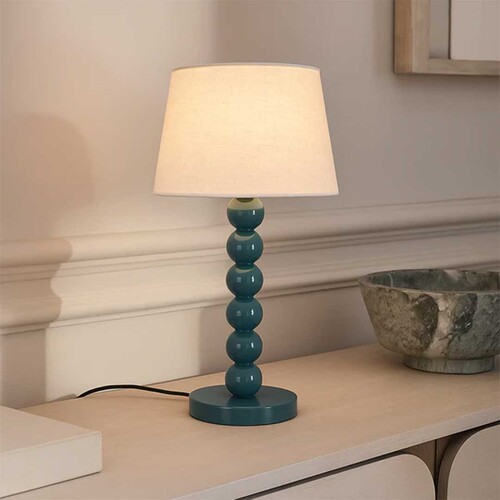 Pearl Orb Table Lamp - Cyan