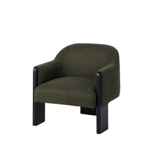 Ollie Armchair Green & Black