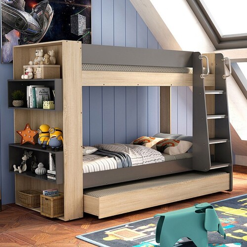 Kingsley Single Bunk Bed with Trundle