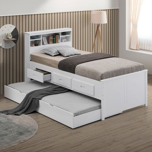 Anaheim King Single Captain Storage Bed with Trundle