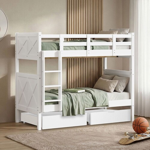 Orion Single Bunk Bed with 2 Drawers