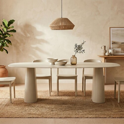Paloma Dining Table – Matte Tofu