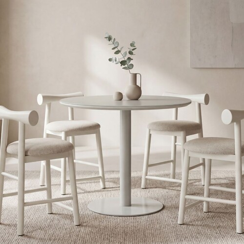 Portella Dining Table, Matte Tofu