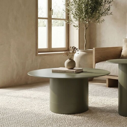 Juno Coffee Table, Matte Khaki