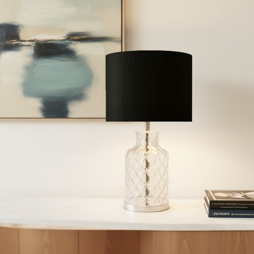 Ariel Black - Glass Table Lamp