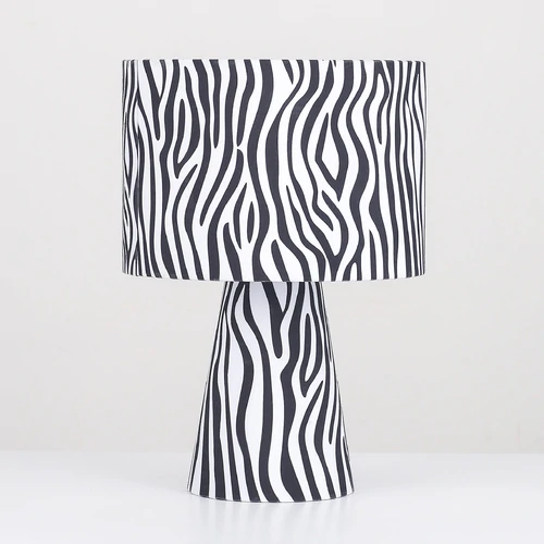 Momo Table Lamp, Zebra Print