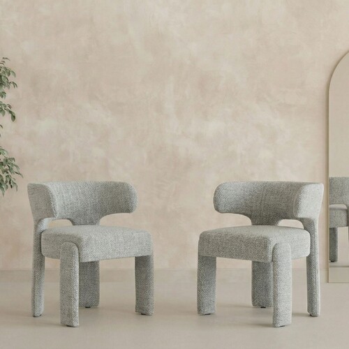 Grazia Dining Chair Blue Grey Set of 2