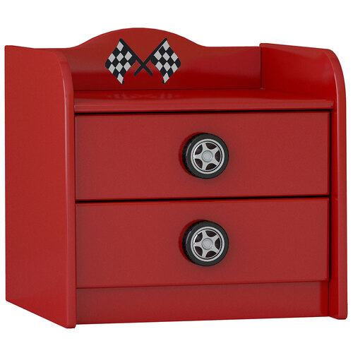 Racer Side Table Red