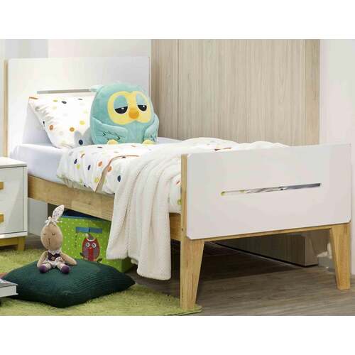 Logan Wooden Bed - Single or King Single
