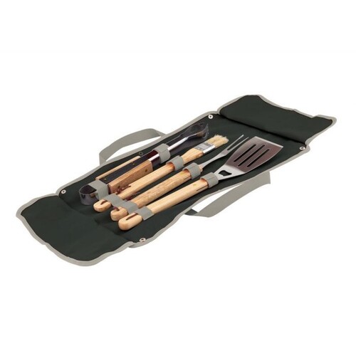 Flinders Acacia BBQ Tool Set 4Pce