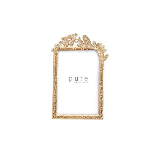 Plume Gold Bird Edge Frame 15x10cm