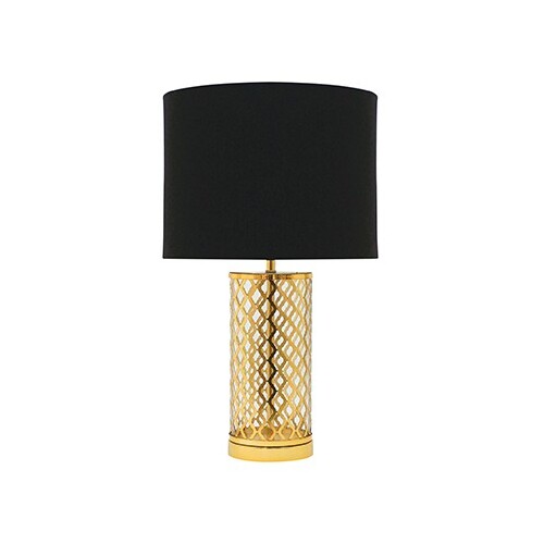 Sahara Gold & Black Cylinder Lamp