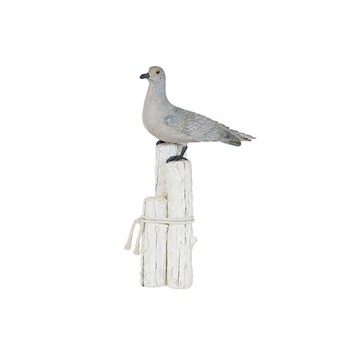 Jasmin Resin Bird On Perch with Rope L