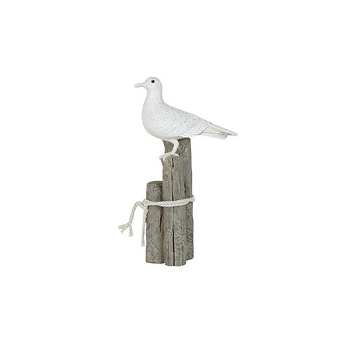 Jasmin Resin Bird On Perch with Rope S