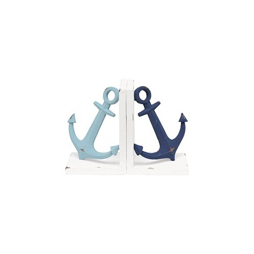 Sriven Resin Blue White Anchor Bookend