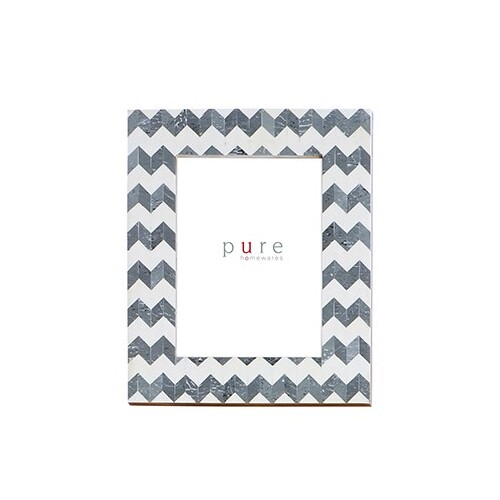 Hills Bone Grey Chevron Frame 13x18cm