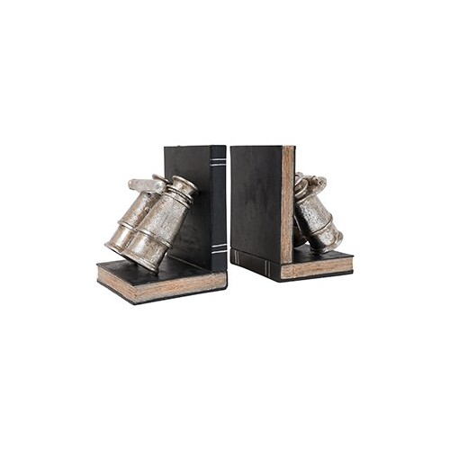 Fairchild Resin Silver Binocular Bookends