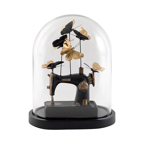 Bogart Resin Sewing Machine in Cloche